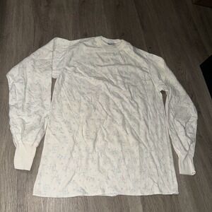VTG Duofold Two Layer Long Sleeve Floral Beige Undershirt Women's L Thermal